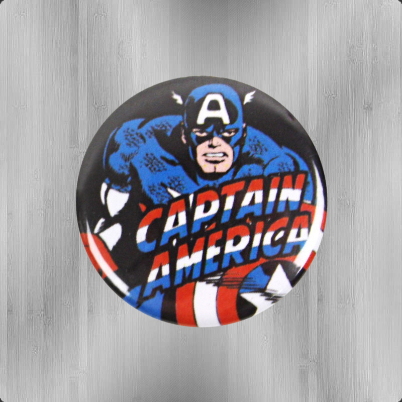 Logoshirt Comic Marvel Captain America Button Anstecker 