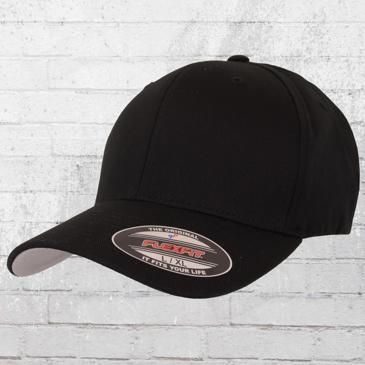 Flexfit Cap Blanko Kappe Mütze schwarz 