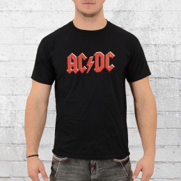 AC DC Men Bandshirt Red Logo black 