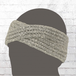 AOP Knit Headband With Sequins grey melange 
