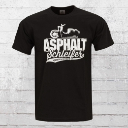 Bordstein T-Shirt Asphaltschleifer schwarz 