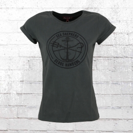 Derbe Hamburg Frauen T-Shirt Barbe Sea Shepherd grau 