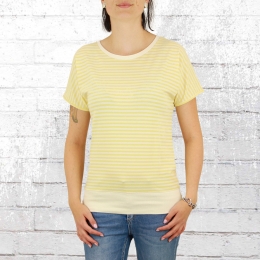 Greenbomb Frauen T-Shirt Basic Brave gelb gestreift 