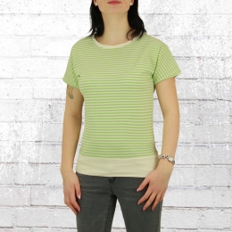 Greenbomb Womens T-Shirt Basic Brave green striped 