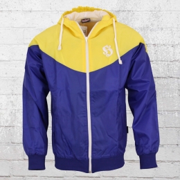 Hooligan Male Windbreaker Zip Jacket Trainer H blue yellow 