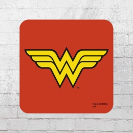 Logoshirt Coaster DC Wonder Woman Logo Untersetzer rot 