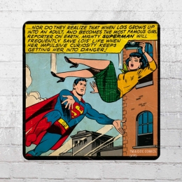 Logoshirt Comic Coaster DC Superman Save Lois Life Untersetzer 