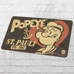 Logoshirt Frühstücksbrettchen Popeye Saint Pauli schwarz 