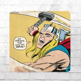 Logoshirt Untersetzer Coaster Marvel The Mighty Thor Son of Odin bunt 