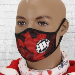 Pit Bull West Coast Mask Fight Against Virus Dillard red black camo 