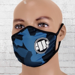 Pit Bull West Coast Maske Logo blau camouflage 