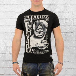 Yakuza Male T-Shirt Love Kill Pray black 