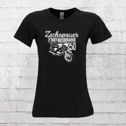 Bordstein Damen T-Shirt TS 250 2 Takt Motorräder Zschopau schwarz 