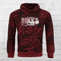 Bordstein Mens Hooded Sweater Barkas B1000 Delivery Bus red camo 