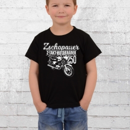 Bordstein Kinder T-Shirt TS250 Zschopauer 2 Takt Motorräder schwarz 