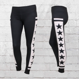 Lady Leggings Stars black white XS-M