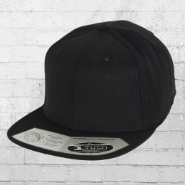Flexfit Mütze 110 Fitted Snapback Cap schwarz 
