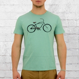 Greenbomb Bycycle T-Shirt Beach Cruiser mid heather green 