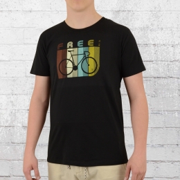 Greenbomb Männer Rennrad T-Shirt Bike Retro Stripes schwarz 