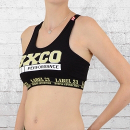 Label 23 Ladies Sport Bra Top Gym black beige XS