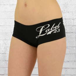 Label 23 Frauen Hot Pants Logo Damen Slip Panty schwarz 