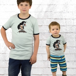 Logoshirt Kids T-Shirt The Little Mole Maulwurf chalk blue 