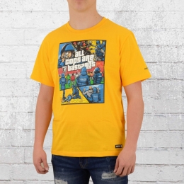 PG Wear Mens T-Shirt All Cops Are Bastards yellow 