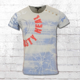 Rusty Neal T-Shirt Front All Over blau 