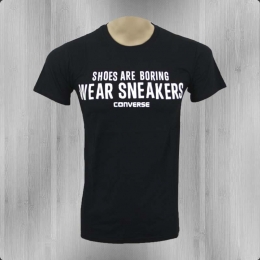 Converse Men T-Shirt Wear Sneakers black 