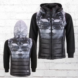 Yakua Womens Hooded Vest Masked Queen black 