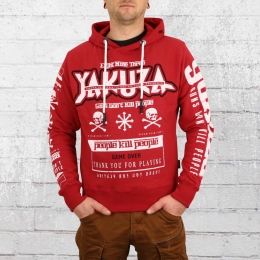 Yakuza Male Hooded Sweater Guns vs People red 