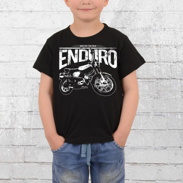 Bordstein Kinder T-Shirt S51 Enduro schwarz 110-116