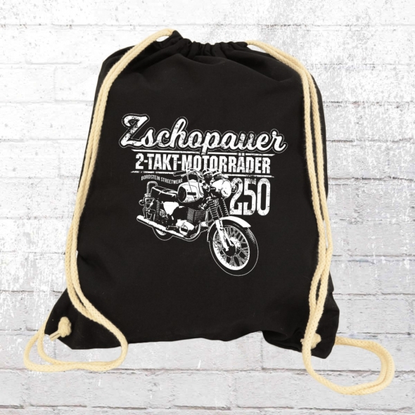 Bordstein Gym Bag Zschopauer Oldtimer Bike TS 250 black 