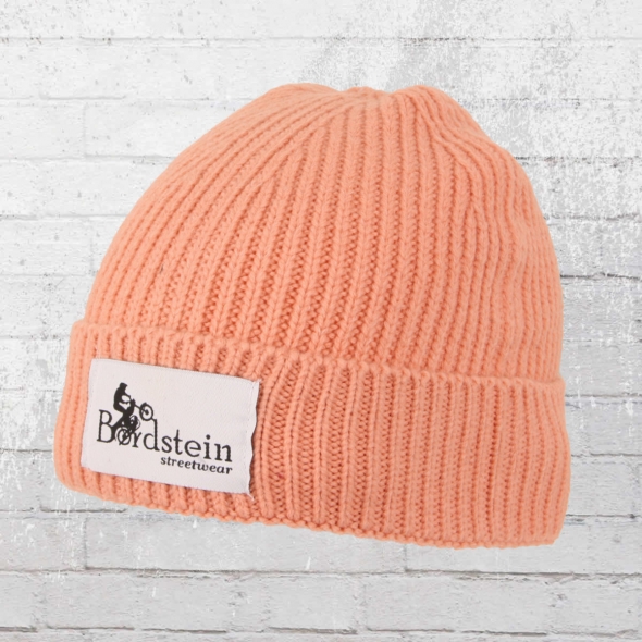 Bordstein Knitted Hat Short Label Beanie pink 