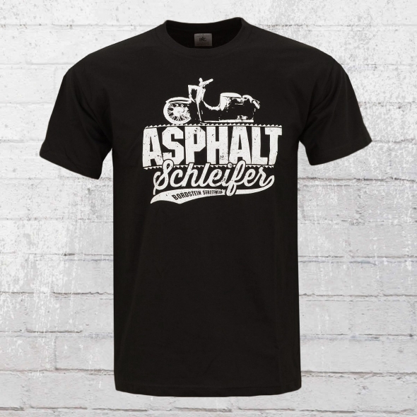 Bordstein T-Shirt Asphaltschleifer schwarz 3XL