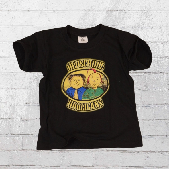 Funshirt Kinder T-Shirt Oldschool Hooligans schwarz 134-146
