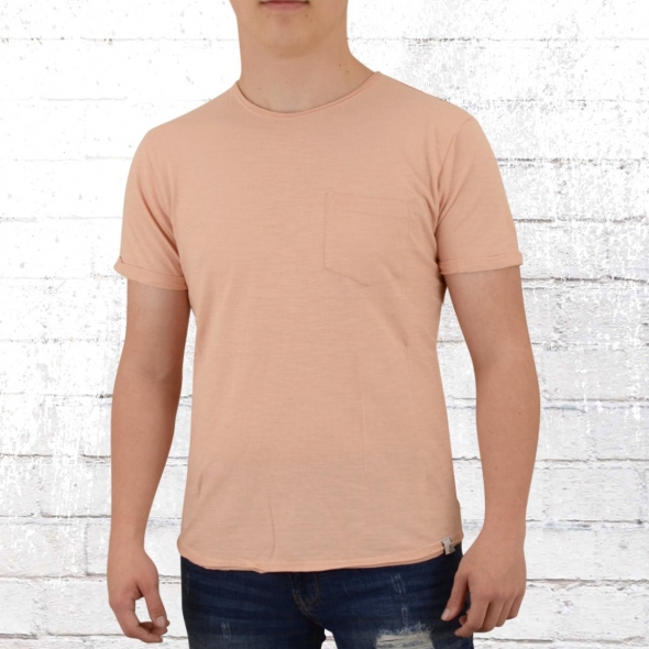 Indicode Blanko T-Shirt Mit Brusttasche Overland rose 