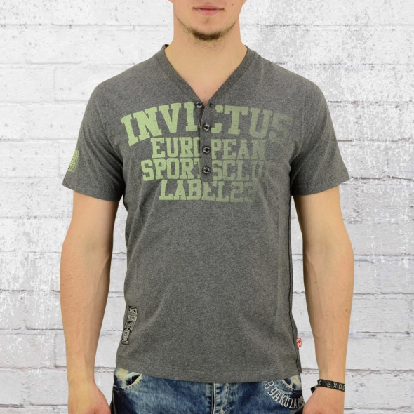 Label 23 Mens T-Shirt Invictus grey melange 