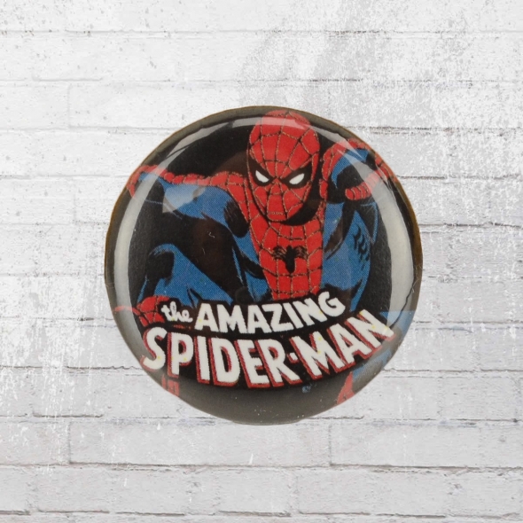 Logoshirt Button Anstecker Amazing Spiderman Comic 