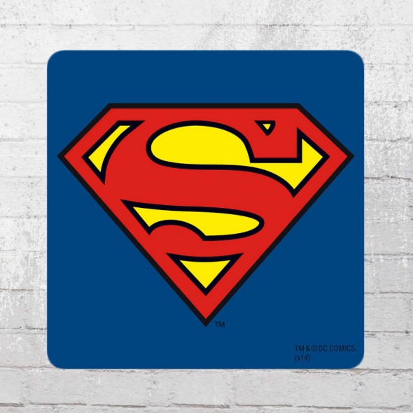 Logoshirt Coaster DC Superman Logo blue 