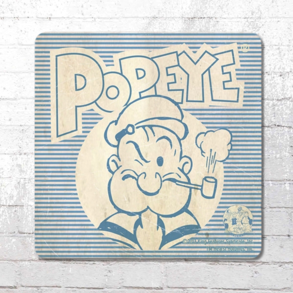 Logoshirt Coaster Popeye Portrait 6er Pack Untersetzer hellblau 