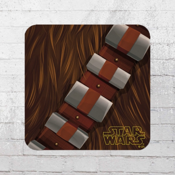 Logoshirt Coaster Star Wars Chewbacca Bandoleer brown 