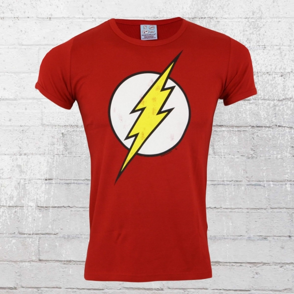 Logoshirt T-Shirt Herren DC Flash Logo rot XXL