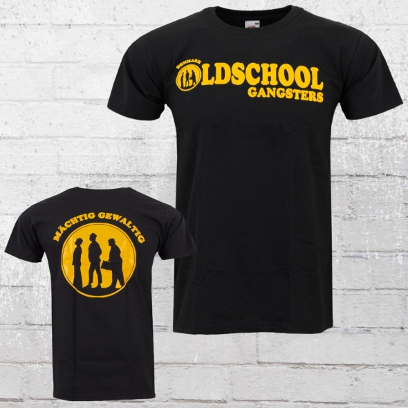 Oldschool Gangsters T-Shirt Herren schwarz 4XL