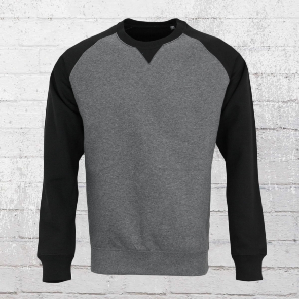 Russell Authentic Baseball Sweater Men grey black L