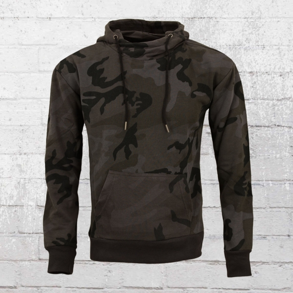 Urban Classics Mens Hooded Sweatshirt black camouflage 