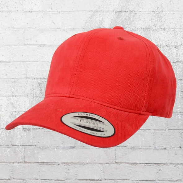Yupoong Classics Brushed Cotton Twill Baseball Cap red 