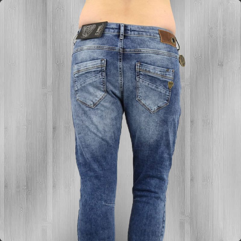 Order now | Zhrill Womens Jeans Pants Amy Boyfriend Super Slim washed blue